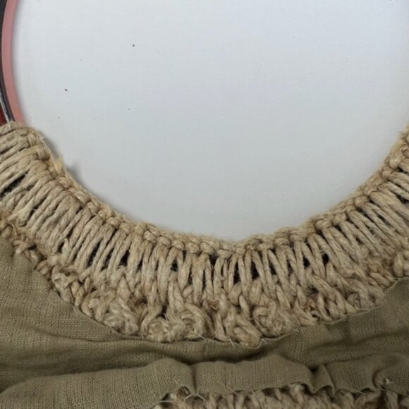 Vintage 1970s Italian Macrame Crochet Bag with Acrylic Circular handles - groovy - Picture 13 of 13